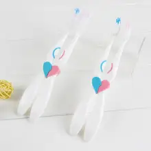 Прочная практичная очистка полости рта тонкая щетина нейлон мягкая 2 x Чистка, мягкая, нескользящая зубная щетка PP домашняя