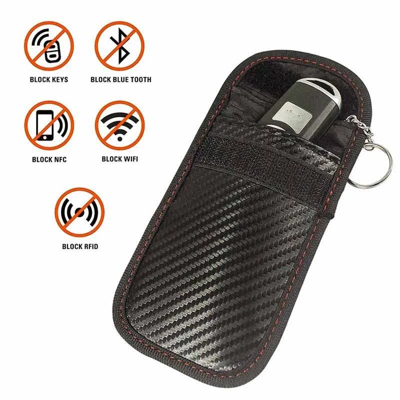 

Signal Blocker Car Key Case Faraday Cage Fob Pouch Keyless RFID Blocking Bag