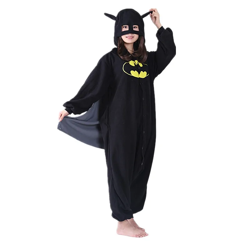 

Adult Men and Women Fleece Superman Batman Anime Cartoon Siamese Pajamas Cosplay Couple Winter Home Show Cloak Out Dress