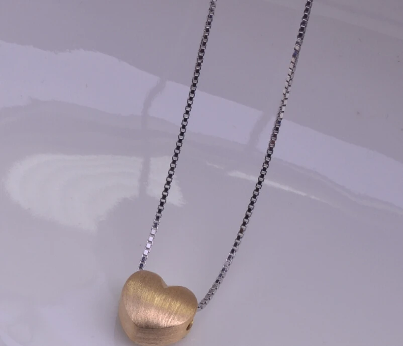 Brand new 925 sterling silver heart pendant necklace (NM/NS)