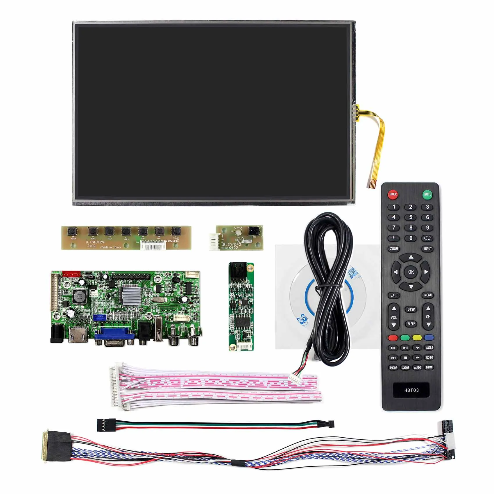 ЖК экран 10 1 дюйма M101NWWB 1280X800 с резистивной сенсорной панелью работает HD MI + VGA AV