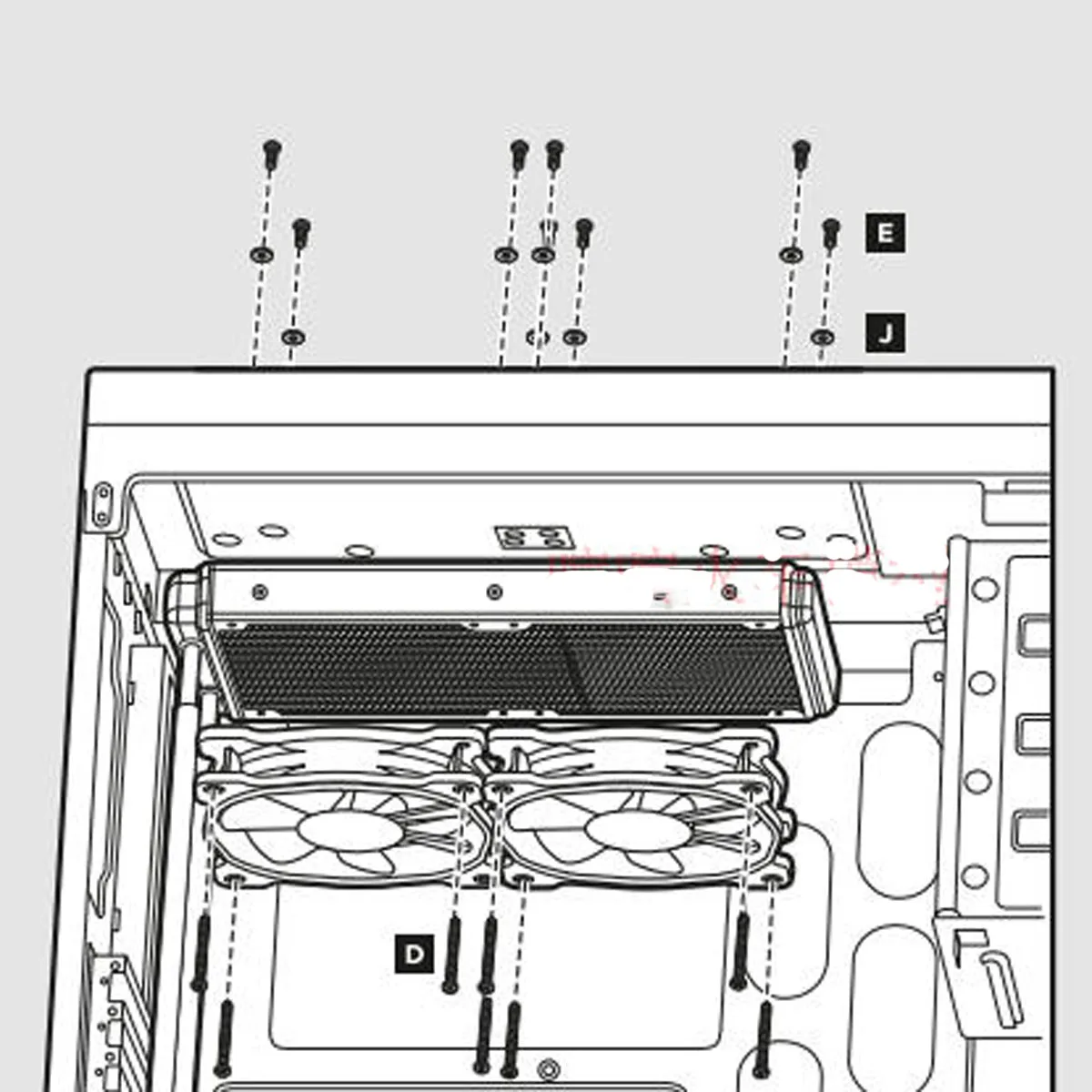 LEORY кулер для воды радиатор фитинг винты вентилятор Монтажный винт комплект для Corsair Hydro серии водяного охлаждения