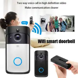 WiFi умный дверной звонок непромокаемый 1080 P умный WiFi дверной звонок Беспроводная ИК камера видеодомофона запись домашней безопасности 20A05