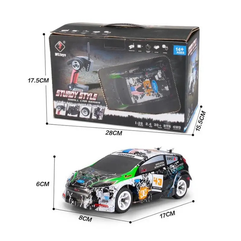 Высокоскоростной автомобиль WLtoys K989 1:28 Электрический четырехколесный
