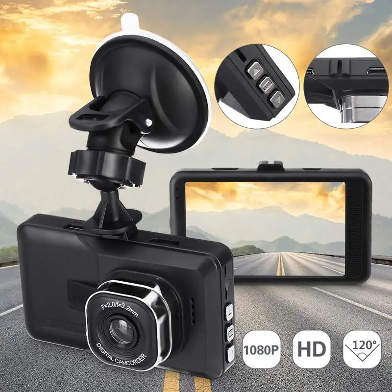 3 Inch Full HD Vehicle Dashboard DVR Camera Video Recorder Dash Cam