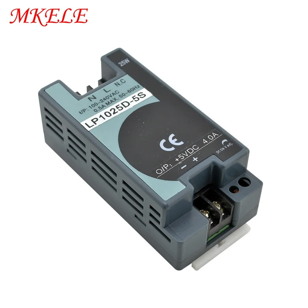 

New Type 2019 Switching Power Supply 25W 5V 5A AC-DC Mini Size Din Rai LP-25-5