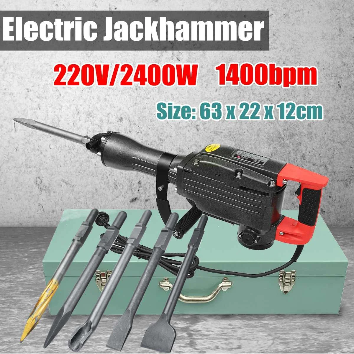 

Jack Hammer Drill Chisel For Electric Demolition Hammer Concrete Breaker Jackhammer 95/65