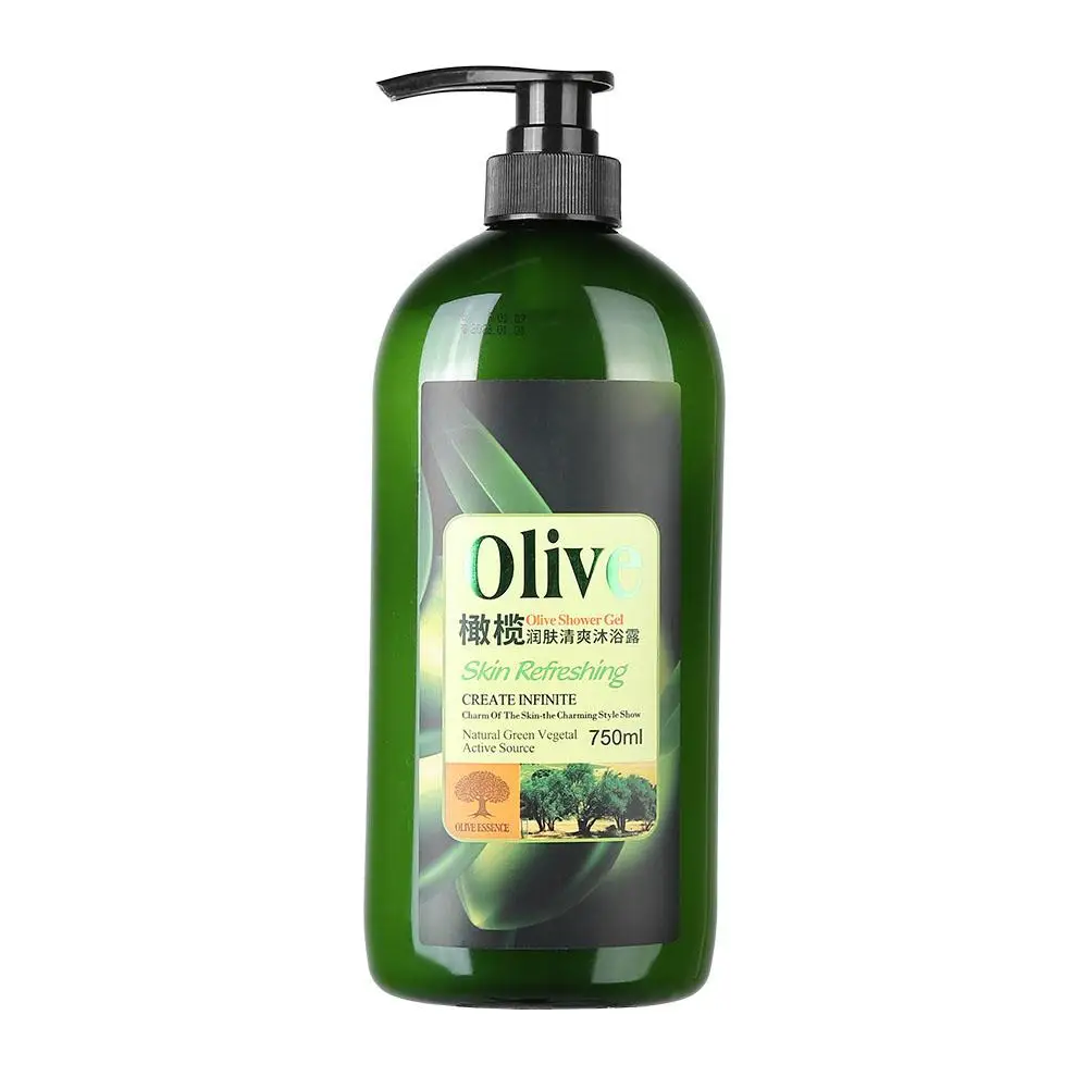 

750ml Natural Olive Extracts Shower Gel Moisturizing Nourishing Deep Cleansing Fragrance Body Wash