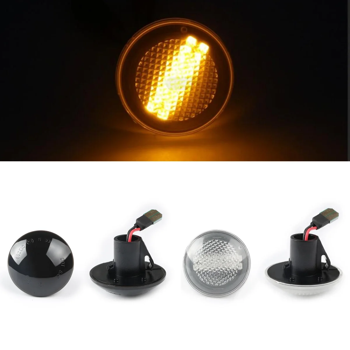 

2pcs Side Repeater Light Lamp Dynamic Led Side Marker Wing Repeater Indicator Lights For Land Range Rover L322 XGB500020A