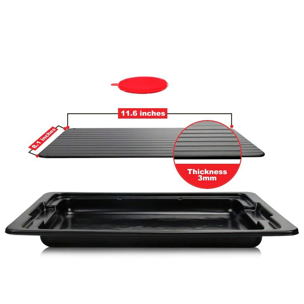 Hot-Defrosting Tray | Thawing Plate for fast defrosting of frozen foods | Premium Quality Defrost Tray | With bonus Drip tray Hot-Defrosting Tray | Thawing Plate for fast defrosting of frozen foods | Premium Quality Defrost Tray | With bonus Drip tray