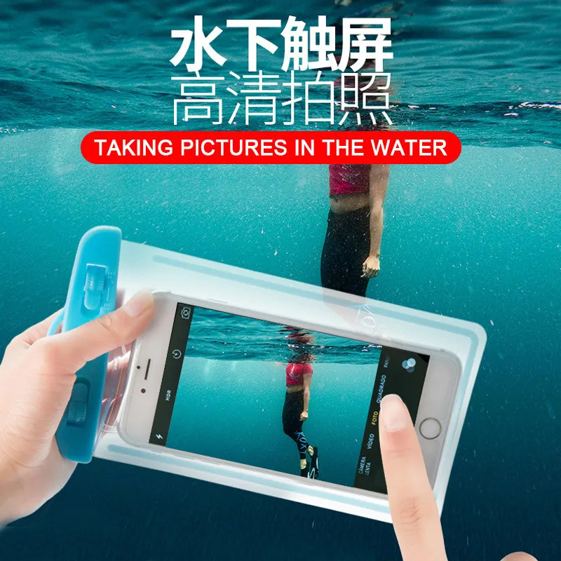 

Swimming Phone Bags Diving Waterproof Case Swim Waterproof Cell Phone Case For iPhone X 8 8 Plus 7 7P 3.5-6.0 inch Sport Bags