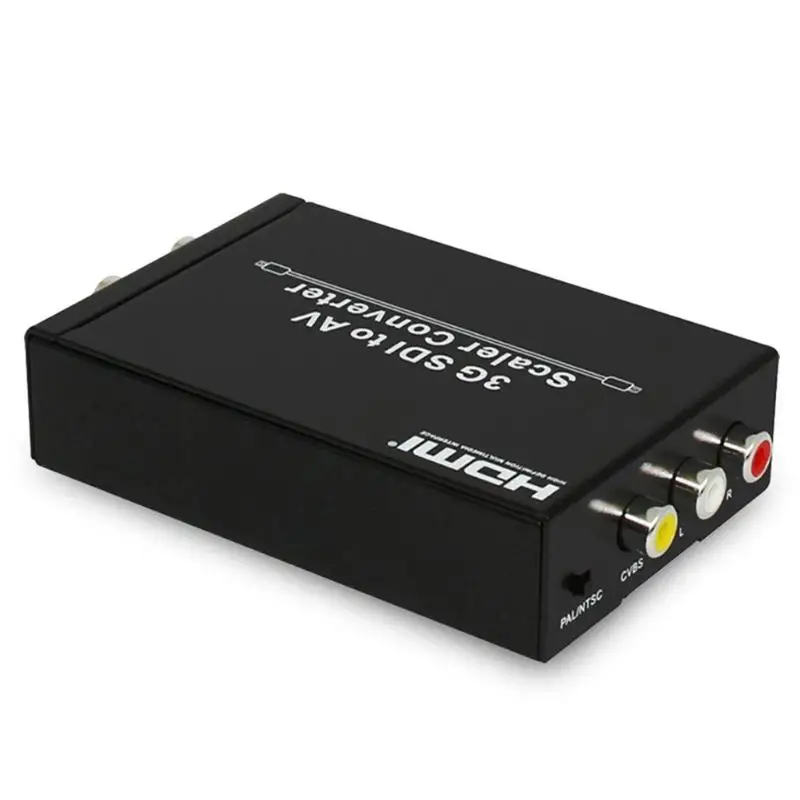 

HDV-S007 HD-SDI 3G-SDI to Composite RCA Video Audio AV Converter Scaler 1080P Adapter Cable Box Video HDMI2AV Support NTSC PAL