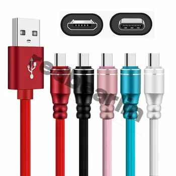 

Metal Type c Micro V8 Usb Cable 1m 3ft Data Charging Cables Wire For Samsung S8 S9 S10 Htc Android phone 2.1A Current