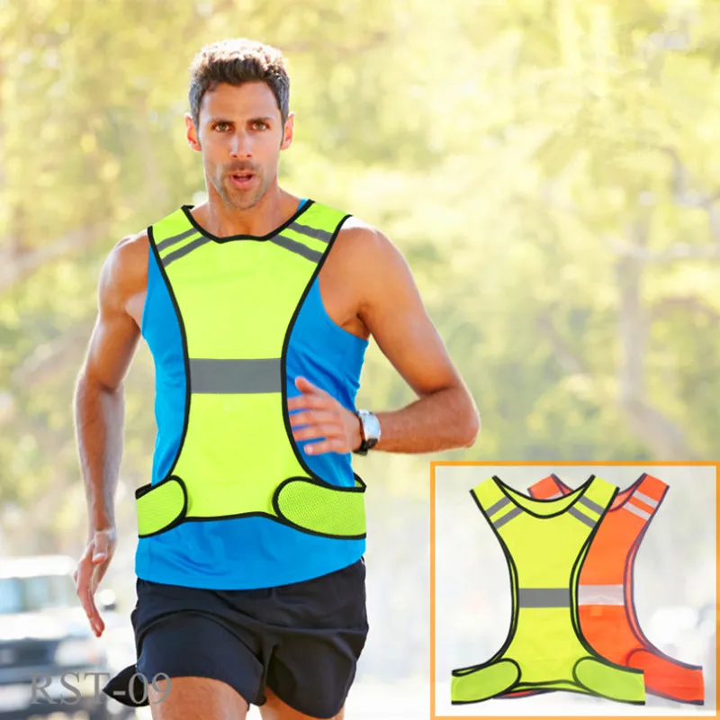 

New Fluorescent Yellow High Visibility Reflective Vest Security Equipment Night Work Safety Clothing High Quality Green