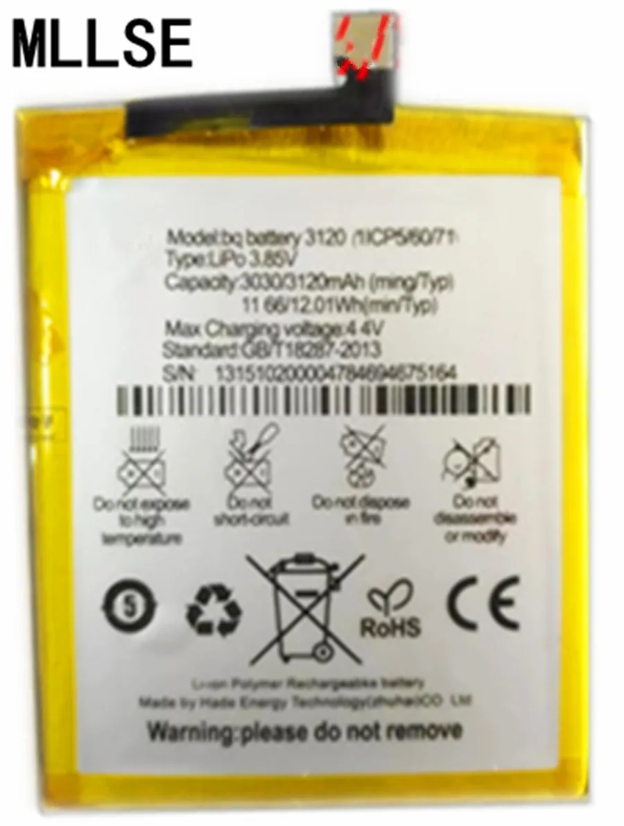 MLLSE 3120mAh аккумулятор для BQ Aquaris M5 мобильный телефон | Мобильные телефоны и