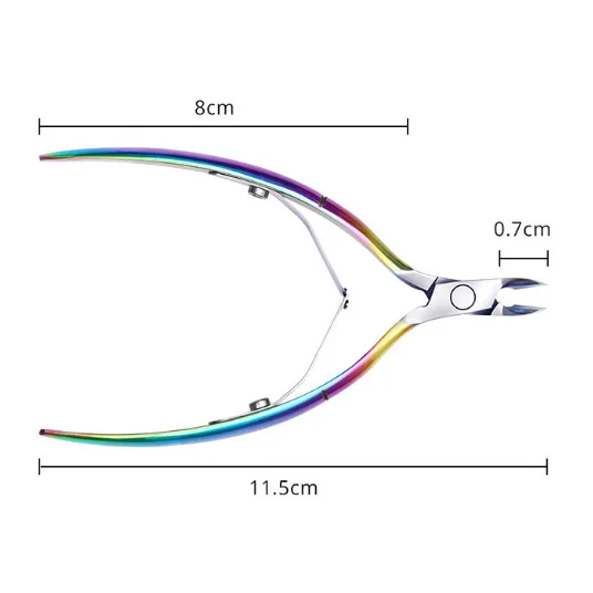 Радужный цвет кусачки для кутикулы ногтей для удаления омертвевшей кожи клипер плоскогубцы-ножницы инструмент для маникюра
