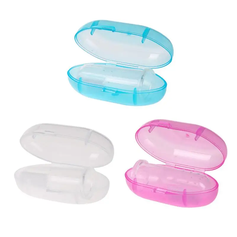 

Baby Finger Toothbrush Safety Silicone Tongue Coating Cleaning Brush With Box Finger Sleeve Toothbrush