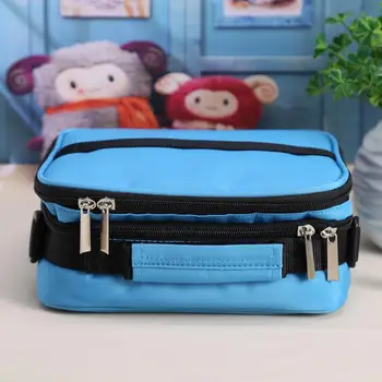 

Blue 42 Sub-bottle Portable Storage Bag Nail Polish Essential Oil Carrying Case Oganizer Makeup Bag with Oblique Shoulder Strap