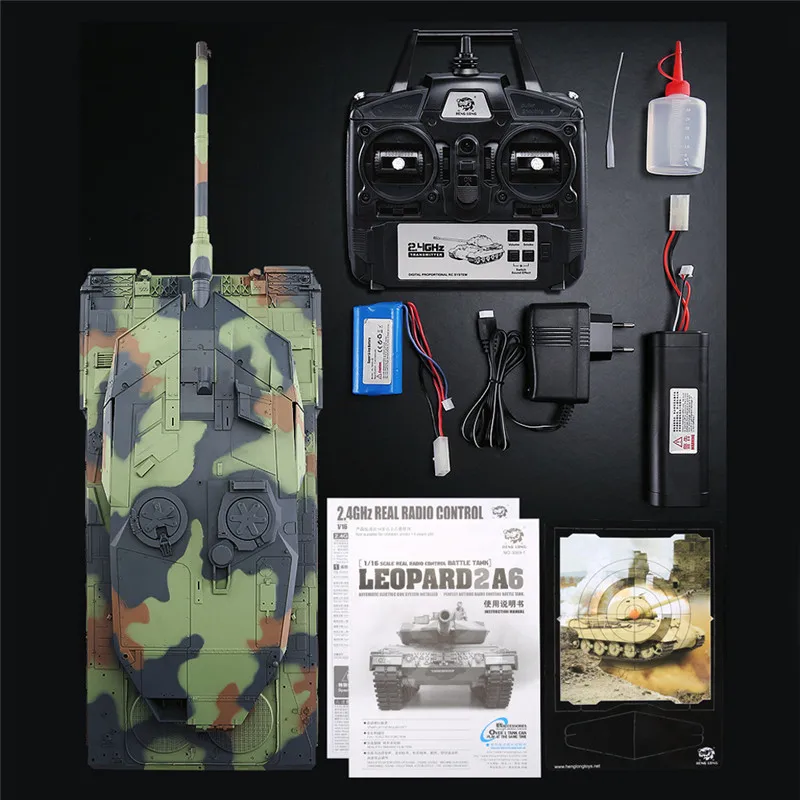 3889 1 1/16 2 4G немецкий Леопард A6 RC Танк реальное Моделирование звука инфракрасные пластиковые треки звездочки