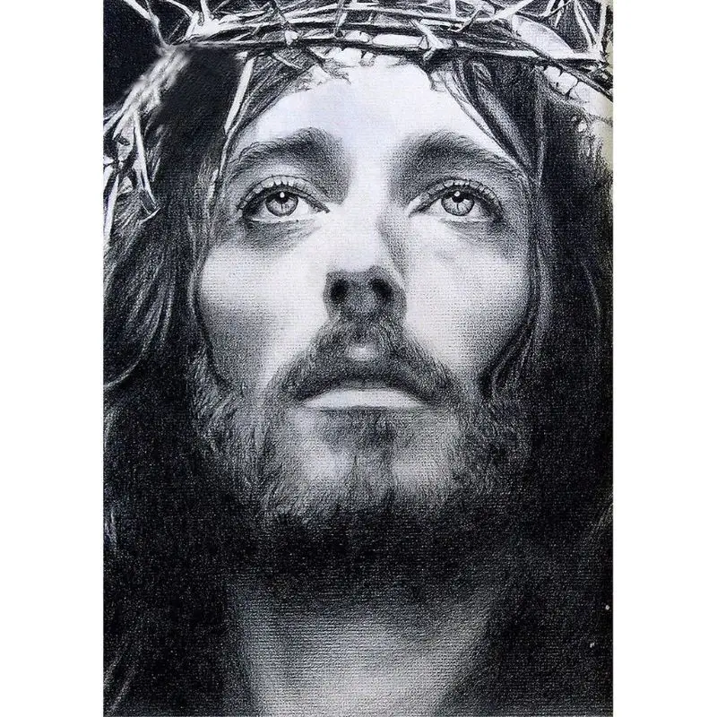 

Jesus Christ 5D DIY Round Diamond Painting Embroidery Drill Mosaic Needlework Cross Craft Stitch Kit Home Decor