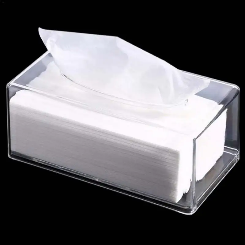 Прозрачные прямоугольные бумажные салфетки коробка для хранения крышка акриловый прозрачный пластиковый лоток автомобиль отель прямоугольные бумажные салфетки коробка для хранения