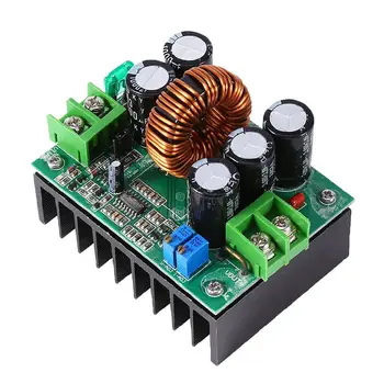 

1200W 20A CC/CV DC Boost Converter Step Up Power Transformer Supply Voltage Regulator Constant Power Heat Sink 8V-60V To 12-80V