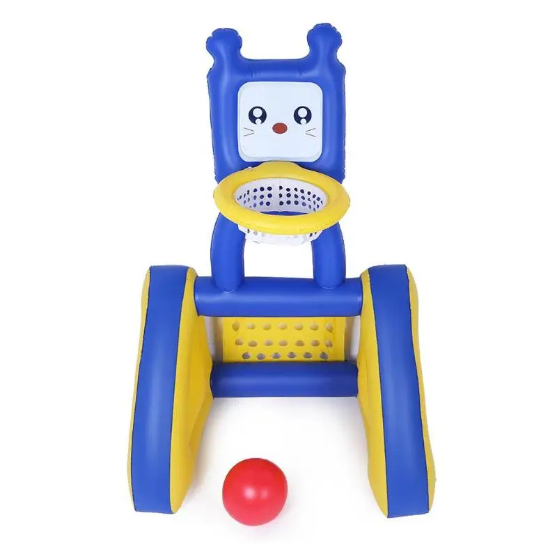 

2 in 1 PVC Inflatable Basketball Stand with Ball Kids Indoor Outdoor Shoot Basket Holder Children Kindergarten Room Shooting Toy