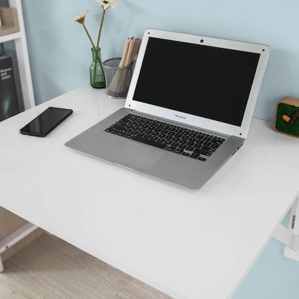 SoBuy FWT05 Solid Wood Wall-mounted Drop-leaf Table, Folding Dining Table Desk