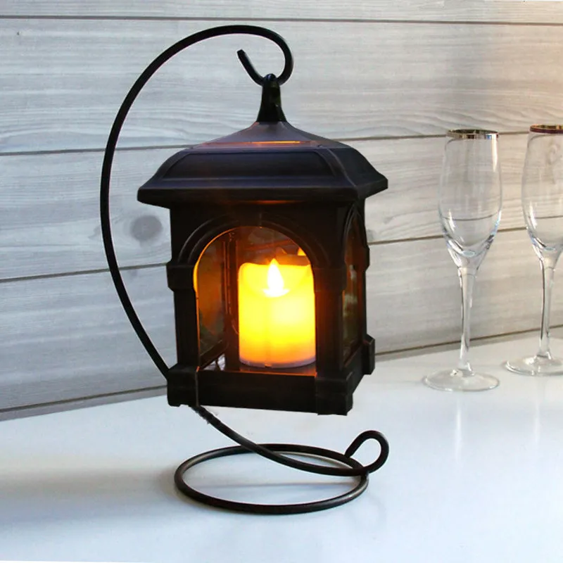 

Outdoor LED Solar Light IP44 Waterproof Candle Shape Lighting Garden Hanging Lamp Home Decoration Retro Wall Lights Table Lamp