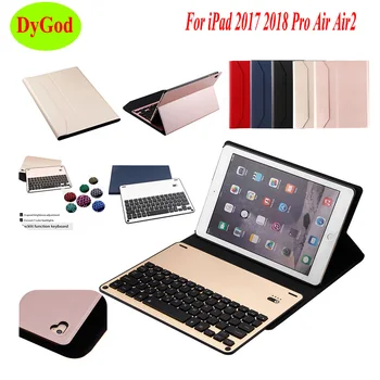

Wireless Bluetooth Keyboard Case For iPad 2017 2018 Pro Air Air2 Tablet Protective Case PU Leather Smart with colorful Backlight