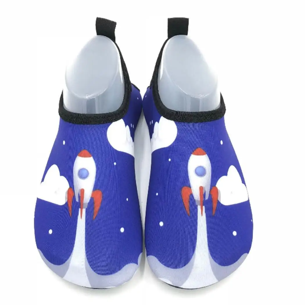 

Children Swimming Shoes Quick-drying Comfortable Water Beach Print Shoes Slip-on TPR, EVA Swim, Casual Flat