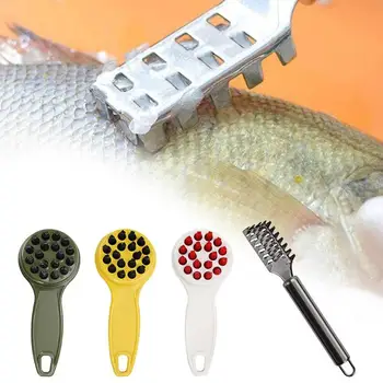

1 PCS Fish Skin Brush Scraping Fishing Scale Brush Graters Fast Remove Fish knife Cleaning Peeler Scaler Scraper Fishing Tools