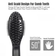 Электрическая прямая щетка для волос, персональный паровой выпрямитель для волос, мини отрицательный турмалин, нано керамический быстрый выпрямитель для волос