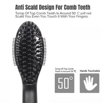 

Electric Hair Straight Brush Personal Steam Hair Straightener Brush Mini Negative Tourmaline Nano Ceramic Fast Hair Straightener