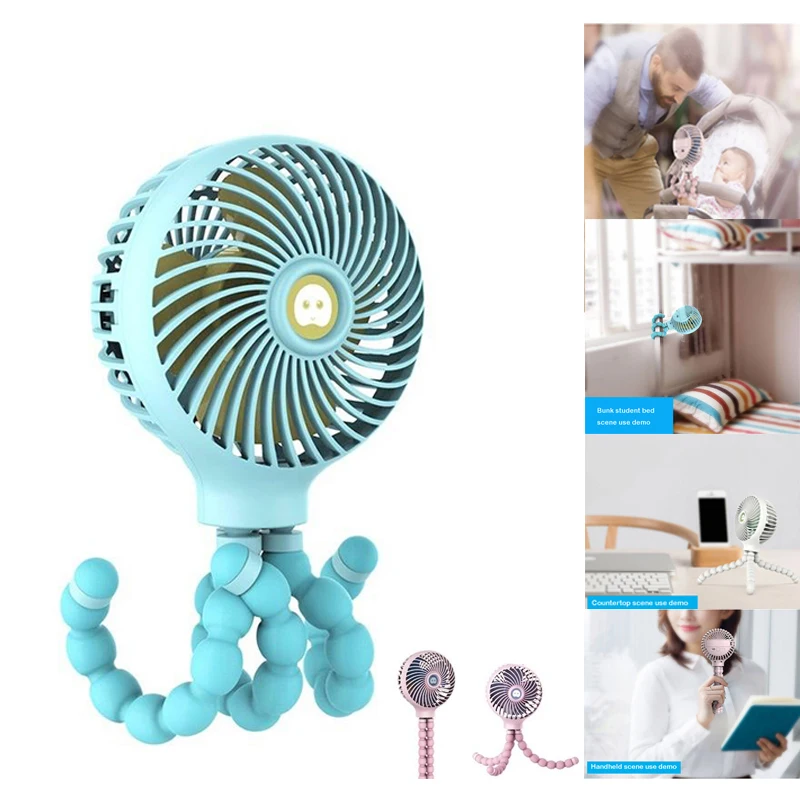 

Windable Handheld Fan With Rechargeable Battery 3 Speed Mini Usb Fan Mute For Child Student Dormitory Baby Stroller