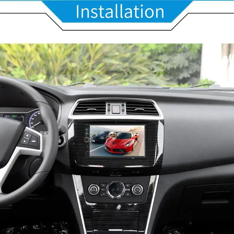 Автомобильный мультимедийный плеер VODOOL 2Din 7018B сенсорный экран 7 дюймов Bluetooth MP5 1080P