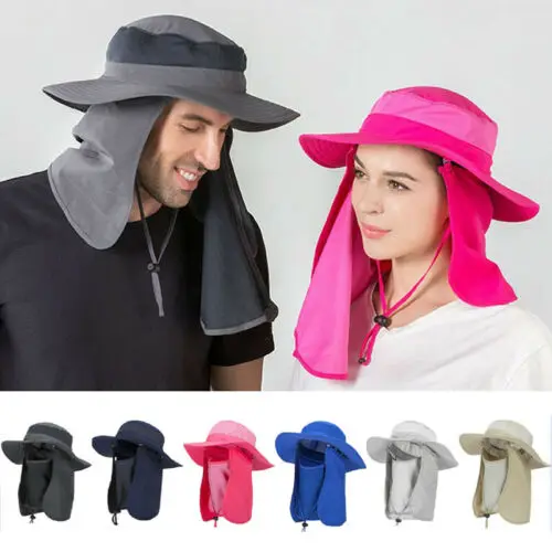 

360°Outdoor UV Protection Ear Flap Neck Cover Skullies Beanies Sun Hat Cap Fishing Hunting Hiking