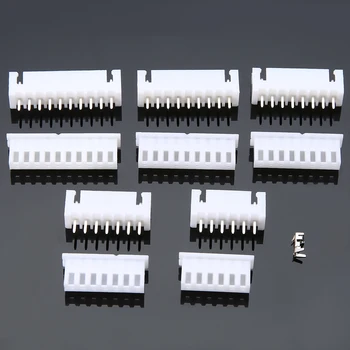 

25 Set JST-XH 6/7/8/9/10 Pins Wire Terminal 2.54mm Housing PCB Header Connectors with Plastic Box