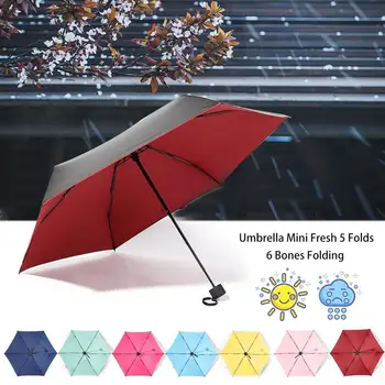 

Mini Wind Resistant Folding Umbrella Rain Women Luxury Bag Umbrella Mini Folded Pocket Umbrella Windproof Folding Sun Umbrellas