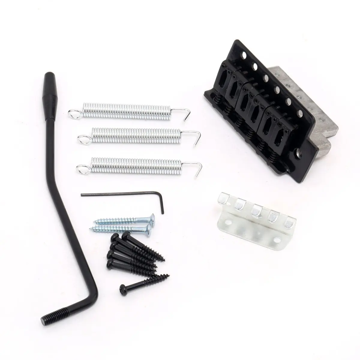 

Licensed Guitar Tremolo Bridge System Set for Stratocaster Squier Electric Guitar Replacement, Black
