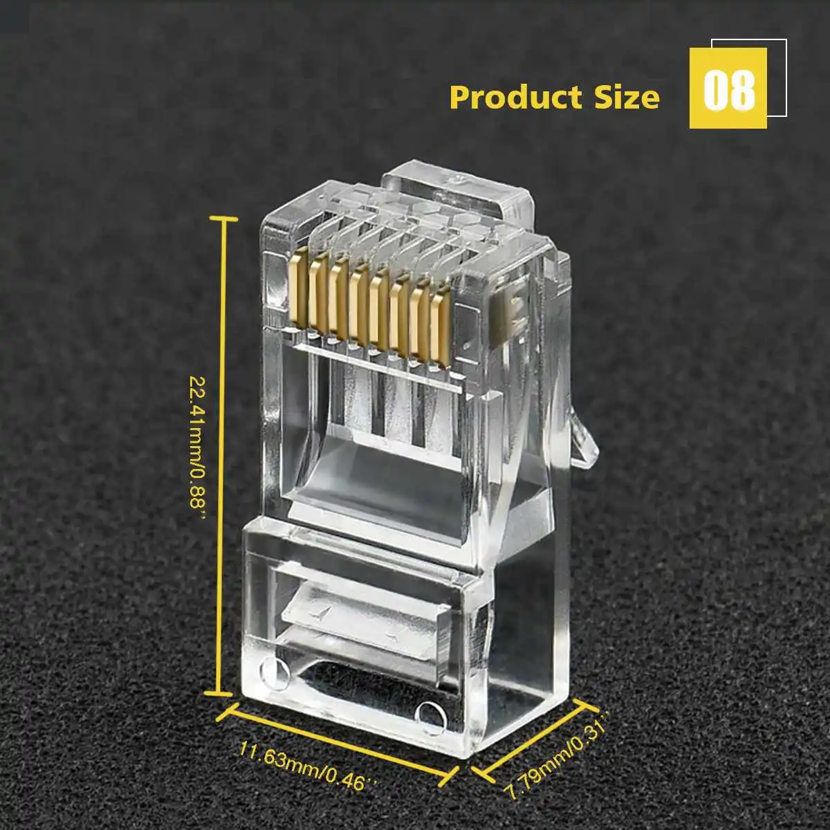 KINCO 1000 шт. CAT6 разъем EZ RJ45 Сетевой Кабель модульный 8P8C разъема проходят через