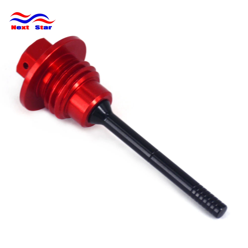 Motorcycle Red Aluminum Oil Dipstick Gauge Plugs For HONDA CRF450R CRF 450R 2009 2010 2011 2012 2013 2014 2015