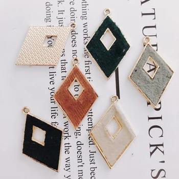 

Alloy rhombus Pendant Necklace Charms DIY Material Jewelry Earring Accessories