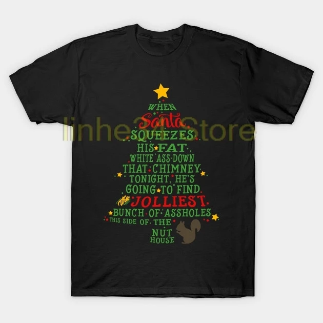 GILDAN 2018 НОВАЯ РОЖДЕСТВЕНСКАЯ футболка Jolliest Bunch A-holes T-Shirt | Мужская одежда