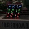 Onever LED horloge de température thermomètre voltmètre affichage de LED horloge numérique minuterie numérique vert bleu lumière rouge ► Photo 3/6