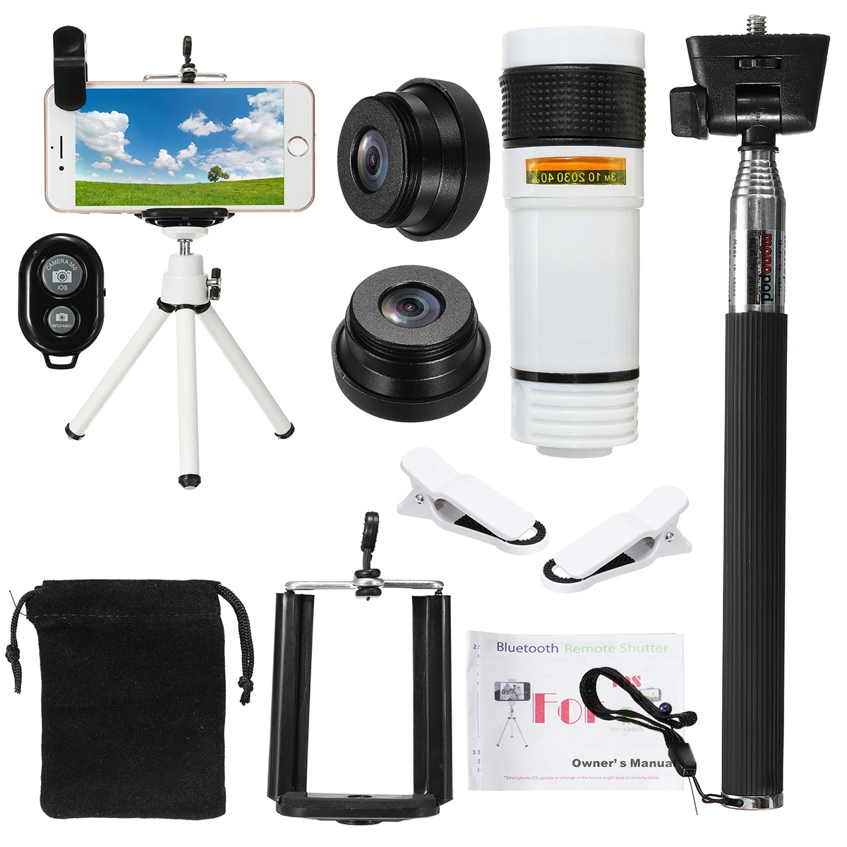 12X Telephoto Lens Mobile Phone Camera Lens bluetooth