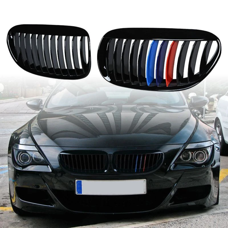 

Gloss Black M Color Grille For BMW 2004 2005 2006 2007 2008 2009 2010 E63 E64 650i 645Ci M6 Coupe Convertible Front Left & Right