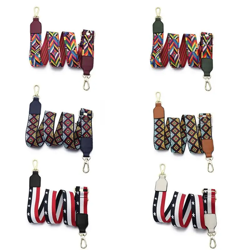 

Korean Fashion Geometric Patterns Colorful Personality Durable Metal Buckle Bags Camera Bags With Shoulder Strap