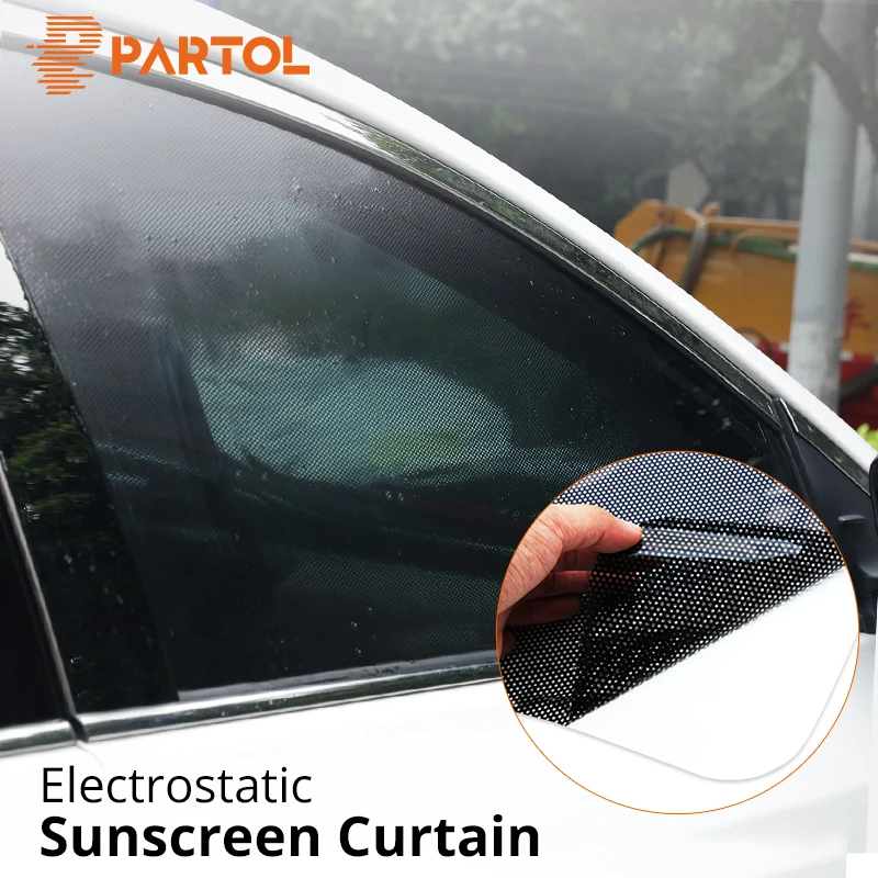 Buy Partol 2X Black DIY Car Sun Shades Film Sun