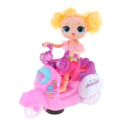 Электрический мотоцикл куклы игрушка со светом и звук музыкальная мотоцикл модель